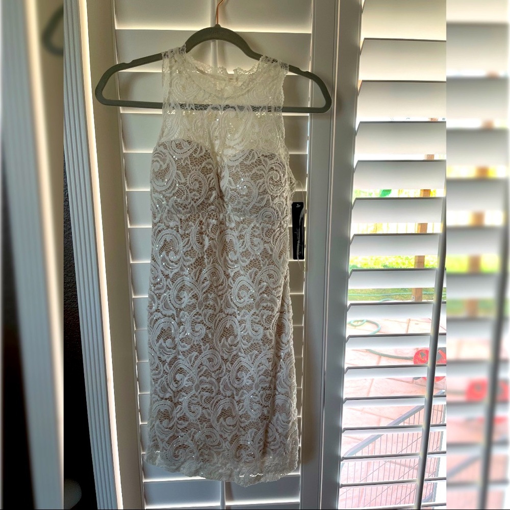 New white creamy dress. Size 7